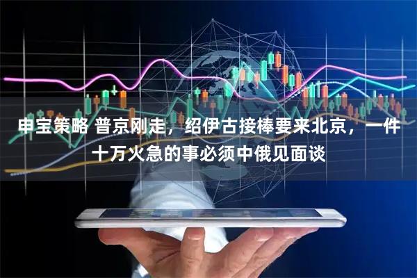 申宝策略 普京刚走，绍伊古接棒要来北京，一件十万火急的事必须中俄见面谈