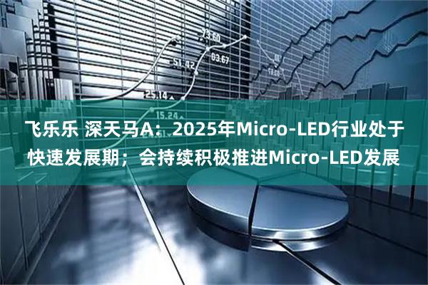 飞乐乐 深天马A：2025年Micro-LED行业处于快速发展期；会持续积极推进Micro-LED发展